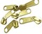 YKK - Zipper Repair Kit Solution, 5 Brass Metal Your Choice of Fancy Pulls of YKK #5 Brass Slider Made in USA - 12 Pulls Per Pack (Handbag Long Pull Non Lock Slider)